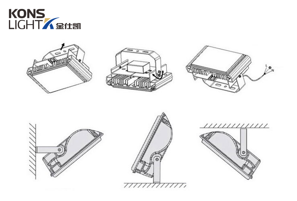 Kons-Led Light Supplier Manufacture | Led Smd Flood Light 30w50w Resist To Corrosion-3